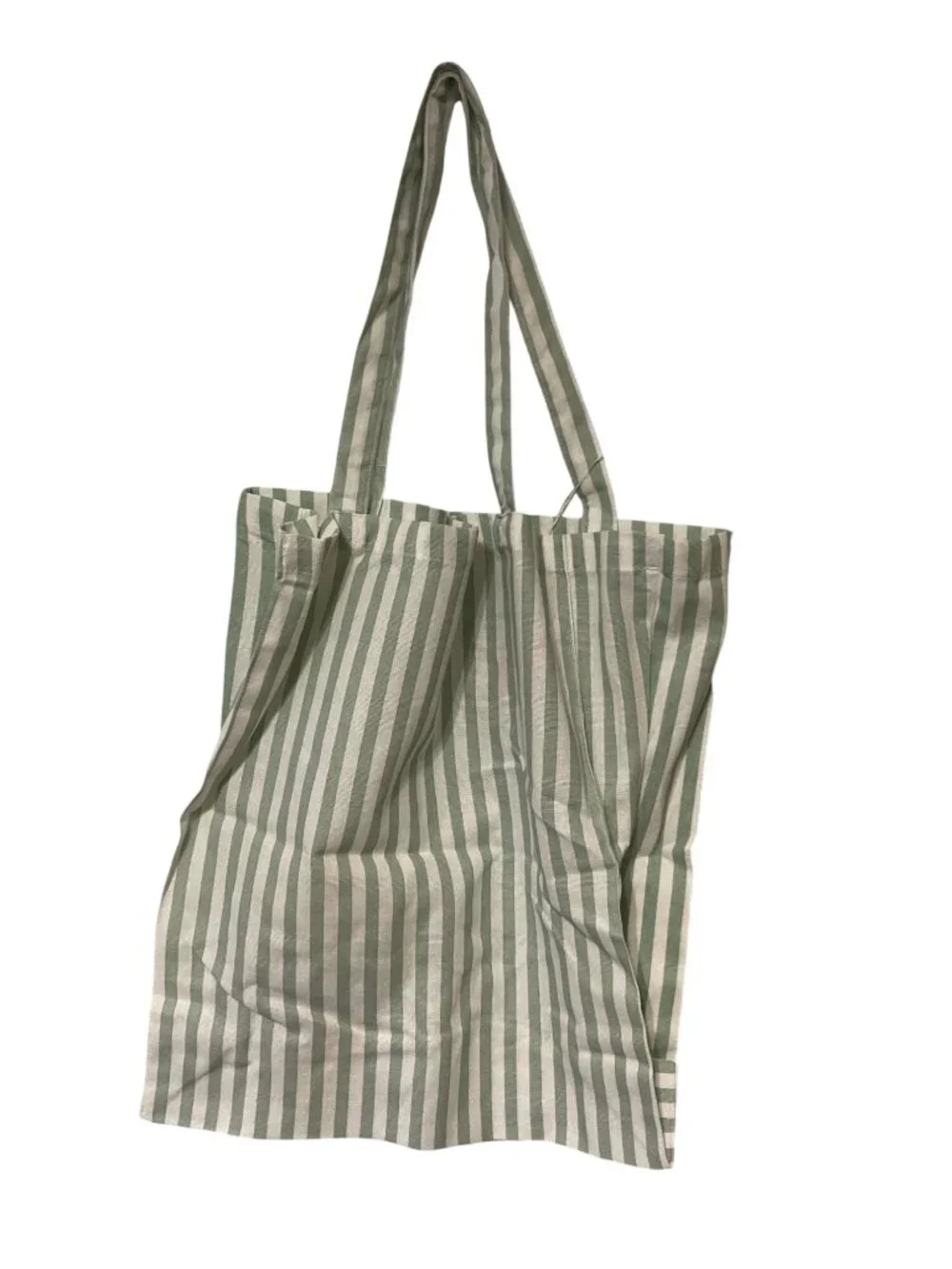 Disney x Primark Winnie the Pooh Sage Green and White Striped Cotton Canvas Tote